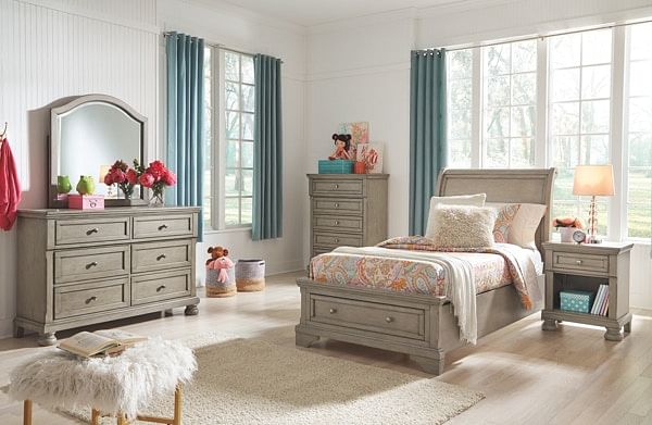 Ashley Bedroom 6 Piece Twin Sleigh Bedroom Set B733-21-26-45-53-52S-183