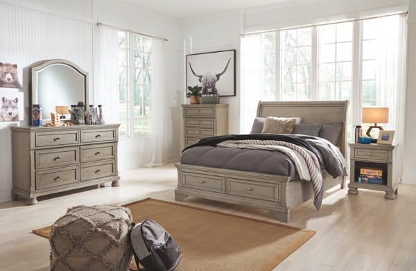 Ashley Bedroom 6 Piece Full Sleigh Bedroom Set B733-21-26-45-87-84S-183
