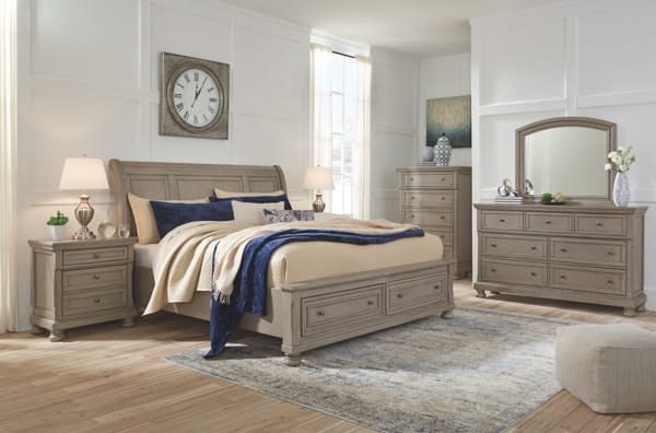 Ashley Bedroom 7 Piece Queen Sleigh Bedroom Set B733-31-36-77-74-98-92-2