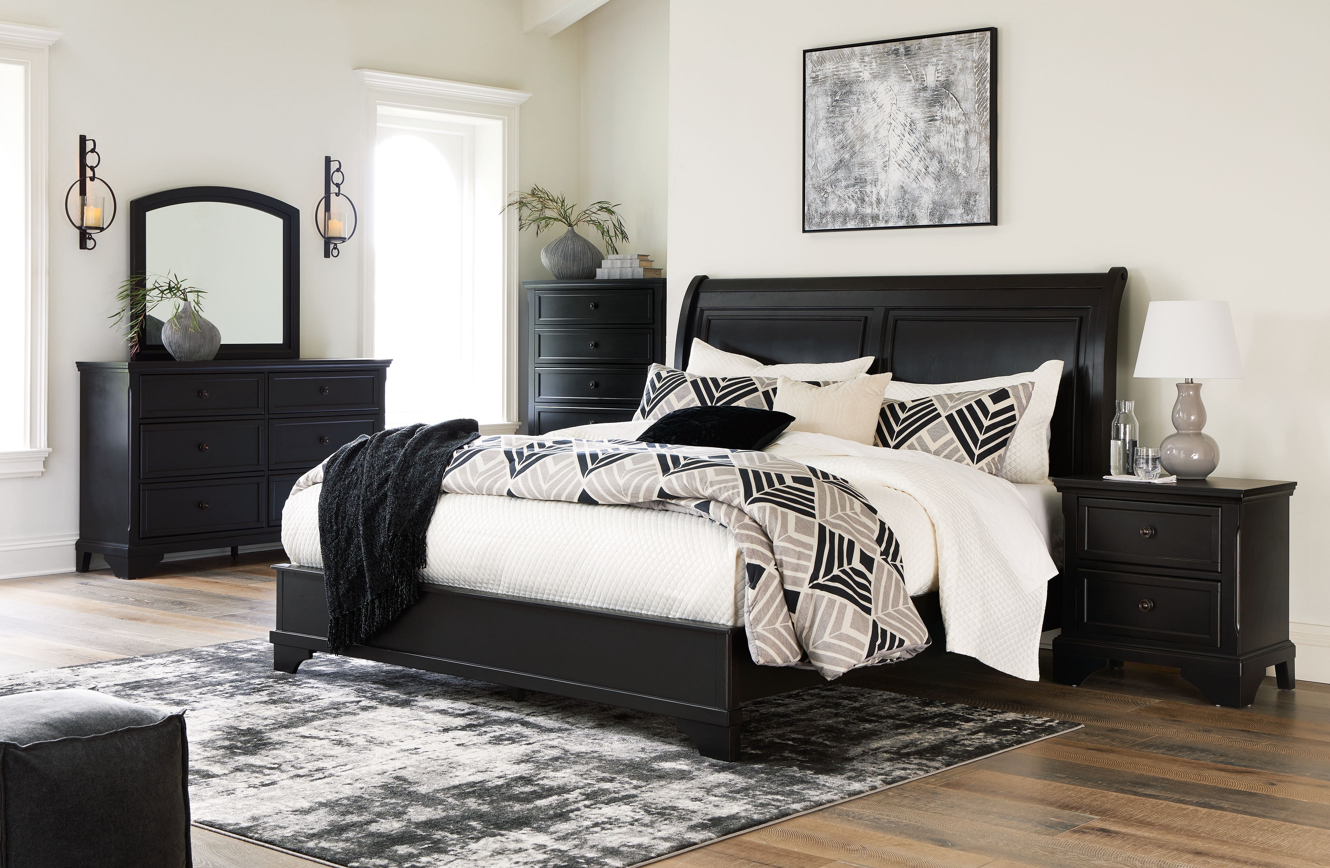 Bedroom Bedroom Sets Ashley Bedroom 6 Piece King Sleigh Bed Set B739 31 36 78 76 92 2 at iStyle Furniture Store