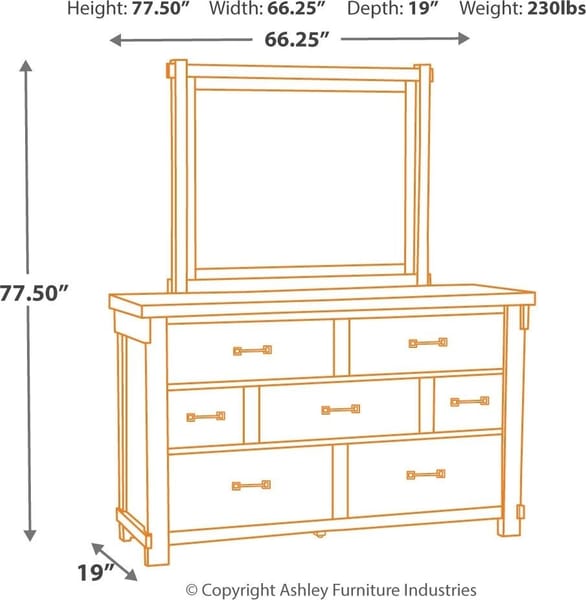 Ashley Bedroom 7 Piece California King Panel Bedroom Set B740-31-36-158-156-94-93-2