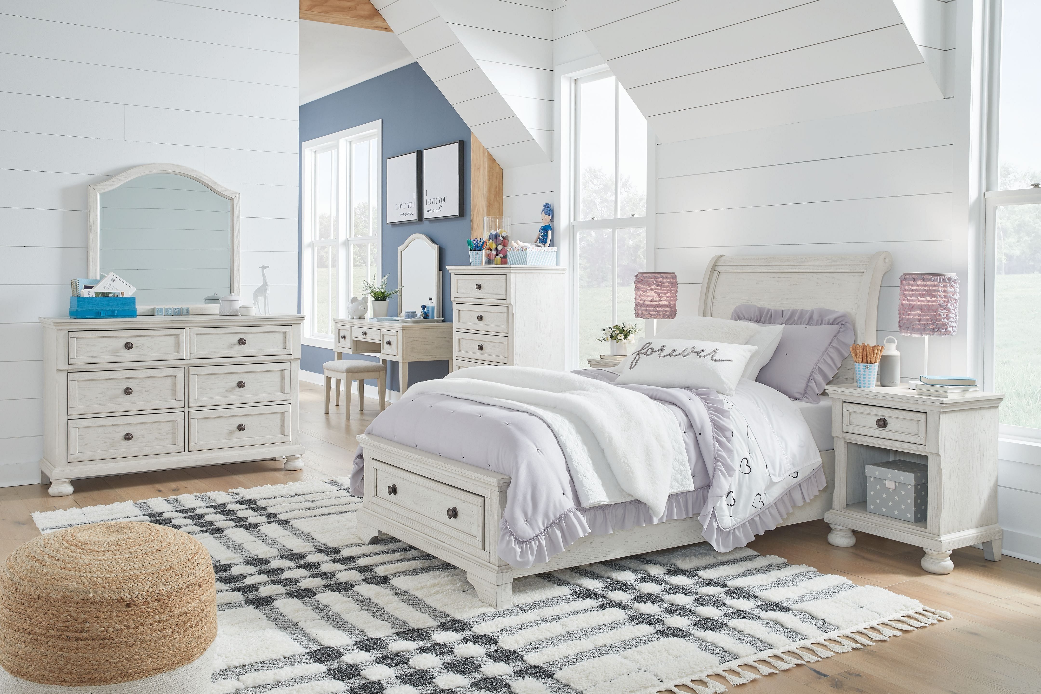 Ashley Bedroom 10 Piece Twin Sleigh Storage Bed Set B742-21-26-45-53-52S-183-91-2-22-25