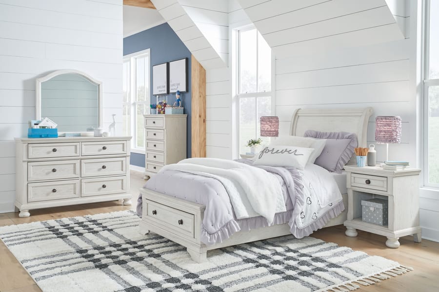 Ashley Bedroom 8 Piece Twin Sleigh Storage Bed Set B742-21-26-45-53-52S-183-91-2