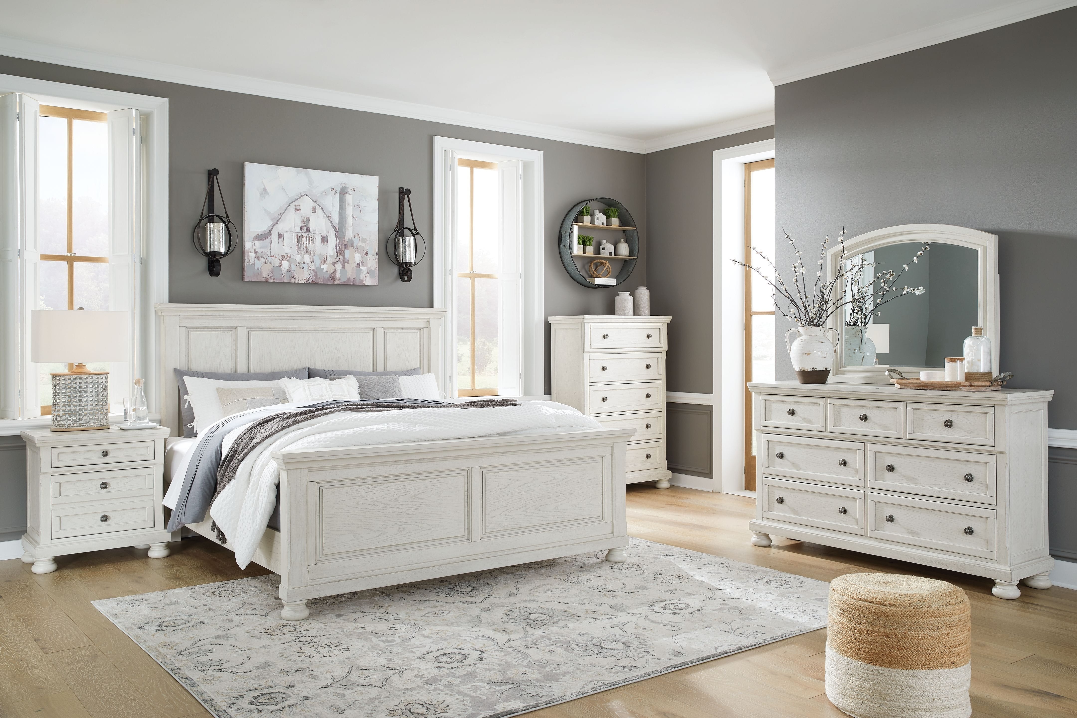 Ashley Bedroom 6 Piece California King Panel Bed Set B742-31-36-46-58-56-94