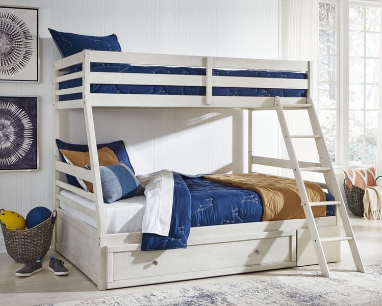 Ashley Bedroom Twin Over Full Bunk Bed With Storage B742-58P-58R-50