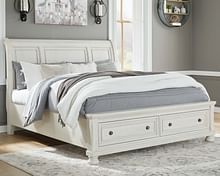 Ashley Bedroom Queen Sleigh Bed with 2 Storage Drawers B742-77-74-98