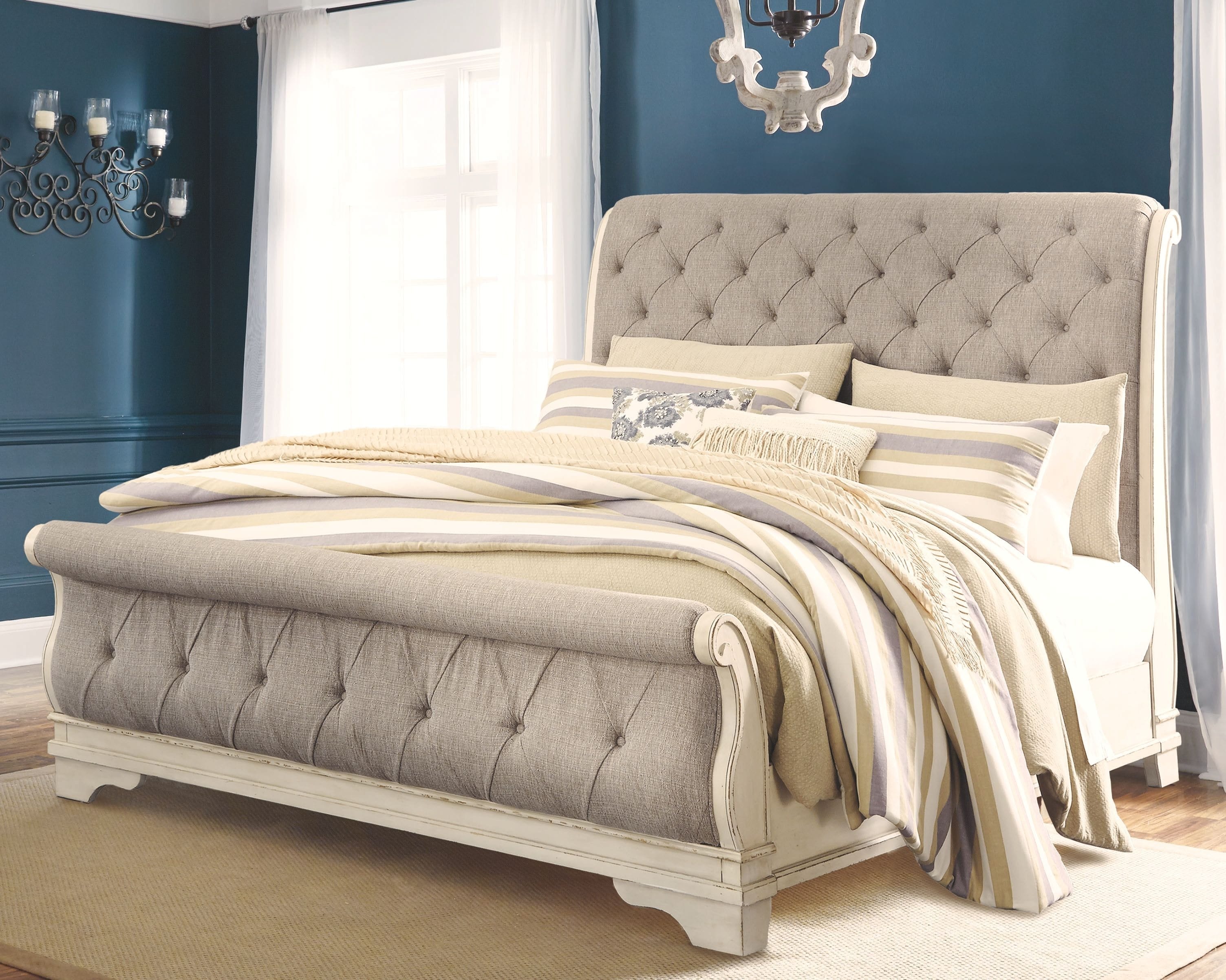 Ashley Bedroom California King Upholstered Sleigh...