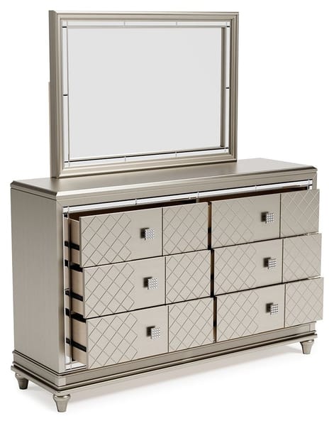 Ashley Bedroom 8 Piece King Upholstered Panel Bedroom Set B744-31-36-46-58-56-97-92-2