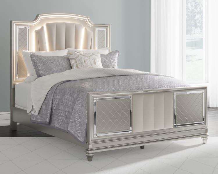 Ashley Bedroom 5 Piece Queen Upholstered Panel Bedroom Set B744-31-36-57-54-96