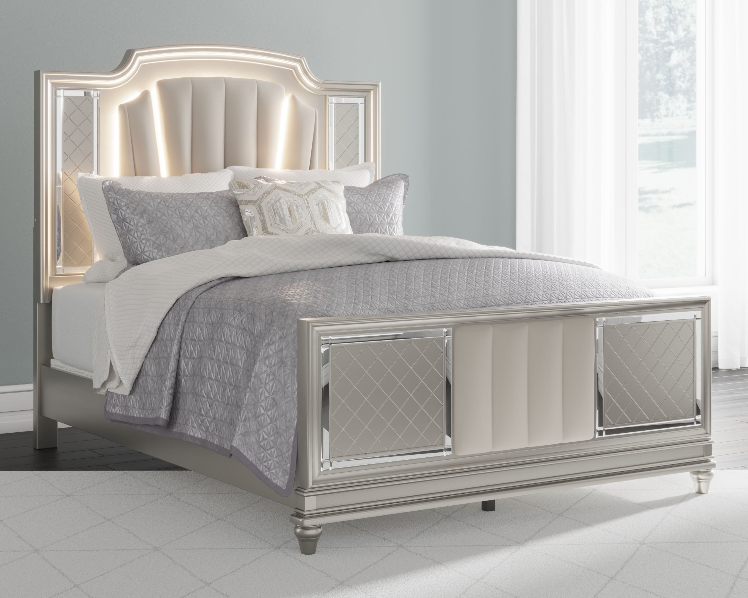 Ashley Bedroom Queen Upholstered Panel Bed B744-57-54-96