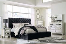 Ashley Bedroom 8 Piece King Upholstered Storage Bed Set B758-31-36-46-158-156-197-92-2