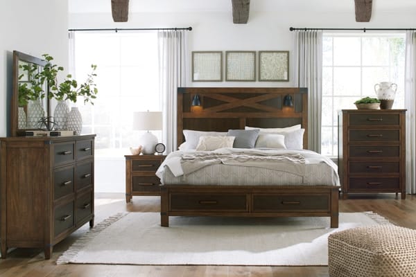 Ashley Bedroom Queen Panel Bed with 2 Storage Drawers B759-57-54S-96