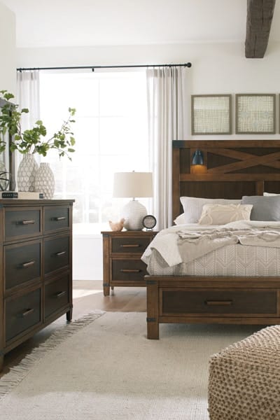Ashley Bedroom Queen Panel Bed with 2 Storage Drawers B759-57-54S-96