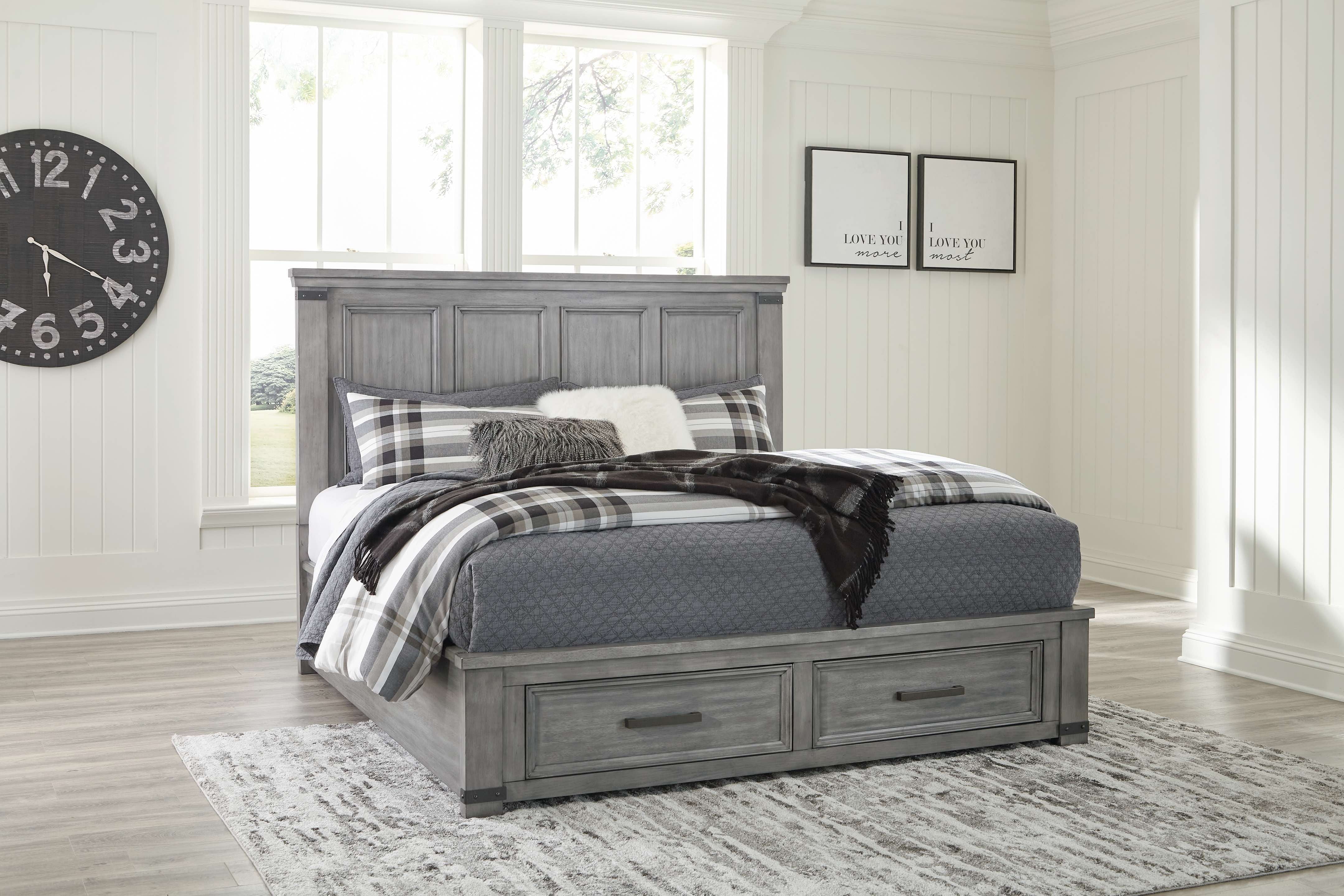 Ashley baystorm gray on sale platform storage bed