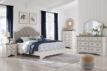 Ashley Bedroom 7 Piece King Upholstered Panel Bed Set B773-31-36-46-58-56-92-2