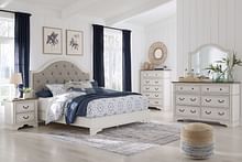 Ashley Bedroom 5 Piece California King Upholstered Panel Bed Set B773-31-36-46-58-94