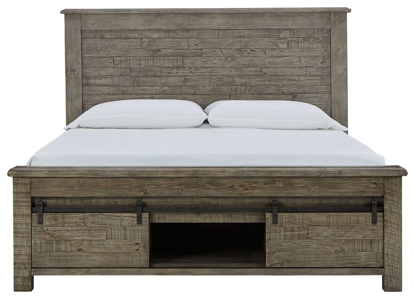 Ashley Bedroom King Panel Bed with Footboard Storage B774-78-76S-99S