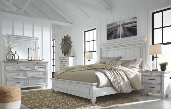 Ashley Bedroom 8 Piece King Panel Bedroom Set B777-31-36-46-58-56-97-93-2