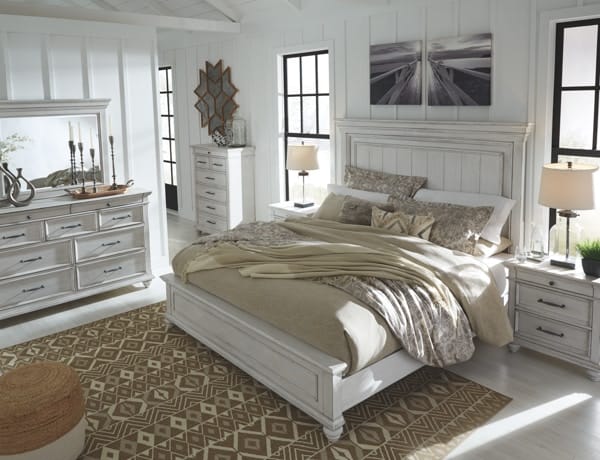 Ashley Bedroom 8 Piece King Panel Bedroom Set B777-31-36-46-58-56-97-93-2