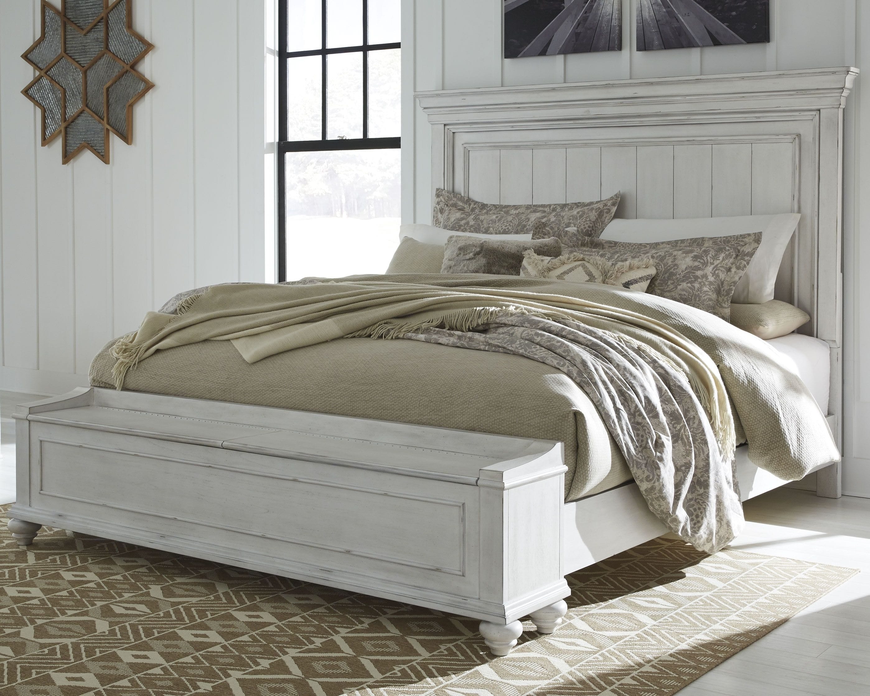 Ashley Bedroom Queen Panel Bed with Storage Bench B777-57-54S-96