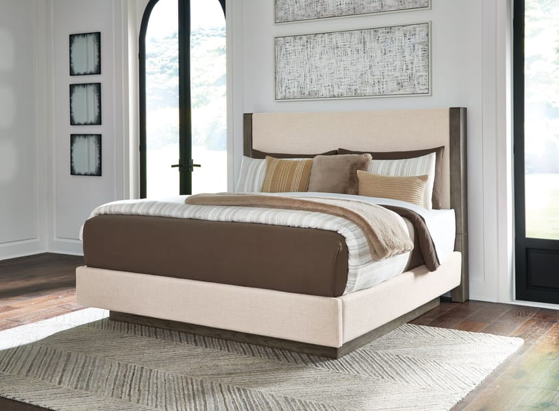 Ashley Bedroom 6 Piece Queen Upholstered Bed Set B970-31-36-57-54-91-2
