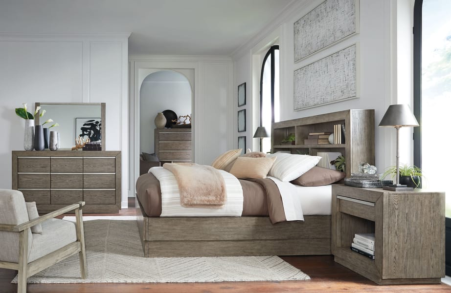 Ashley Bedroom 6 Piece King Bookcase Bed Set B970-31-36-78-76-91-2