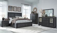 Ashley Bedroom 7 Piece Queen Panel Storage Bed Set B989-31-36-57-54S-96-92-2