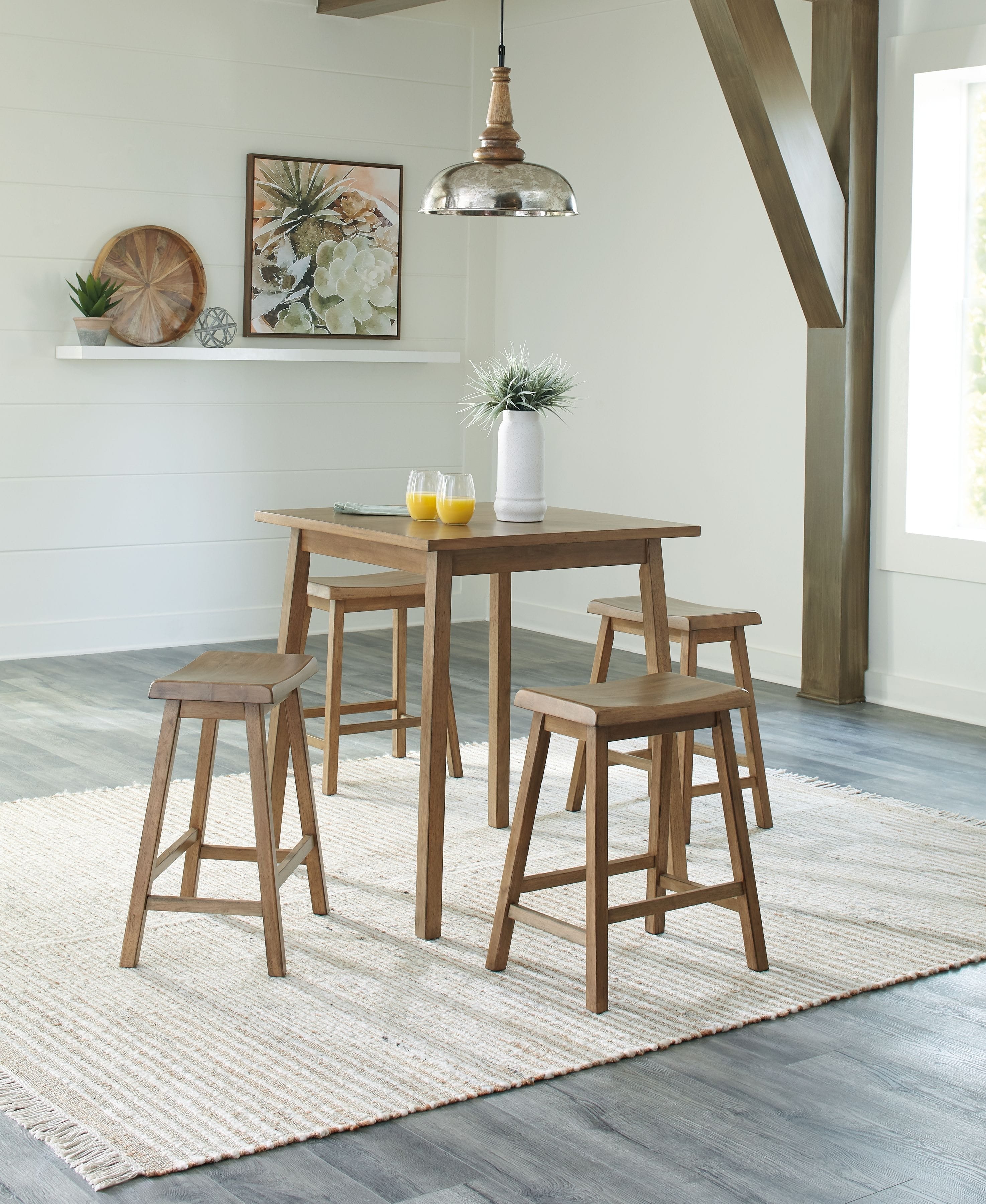 Ashley Dining Room 5 Piece Square Counter Table Set D241-13-024-4