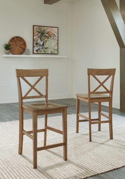 Ashley Dining Room 5 Piece Square Counter Table Set D241-13-124-4