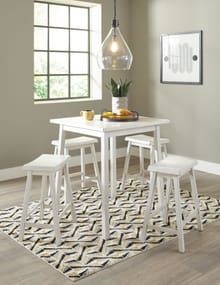 Ashley Dining Room 5 Piece Square Counter Table Set D242-13-024-4