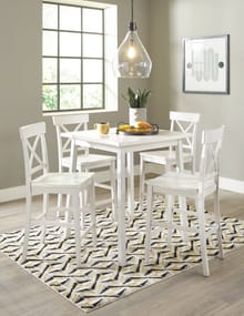 Ashley Dining Room 5 Piece Square Counter Table Set D242-13-124