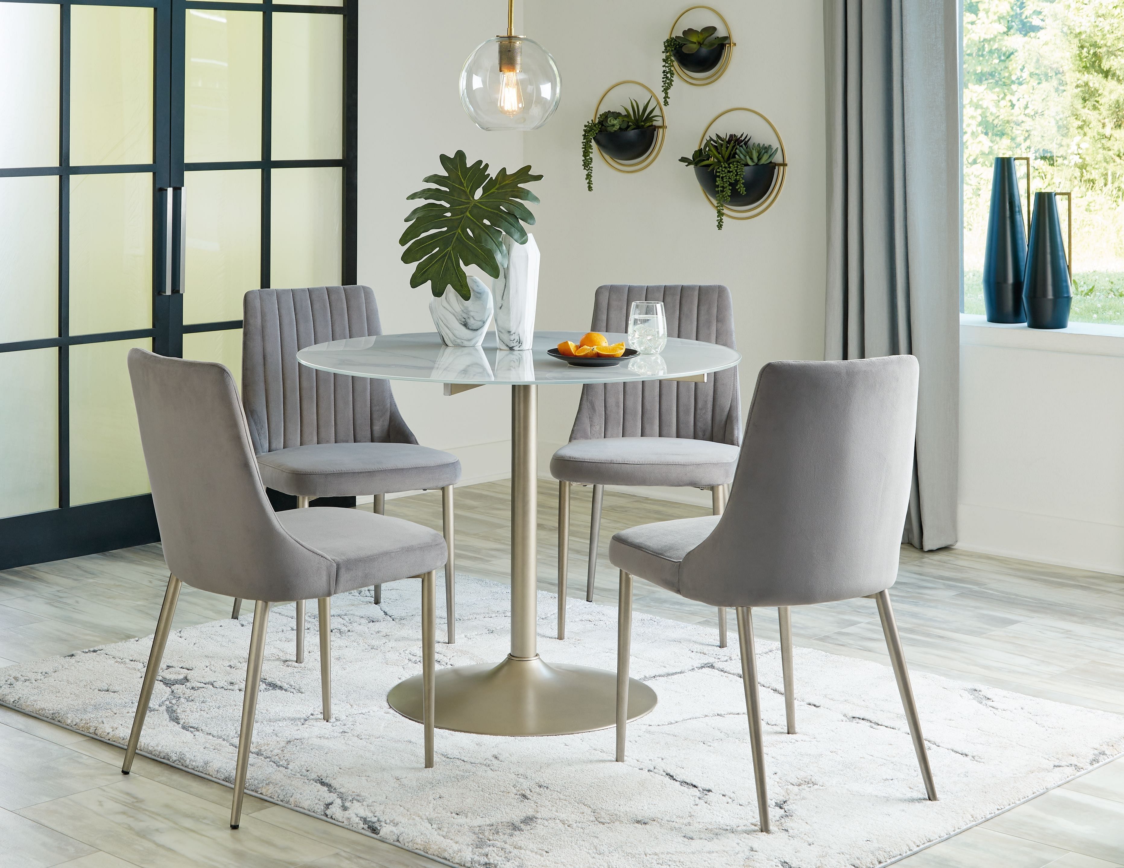 Ashley Dining Room 5 Piece Dining Room Table Set D...