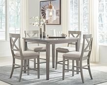Ashley Dining Room 5 Piece Square Dining Room Counter Table Set D291-13-124-4