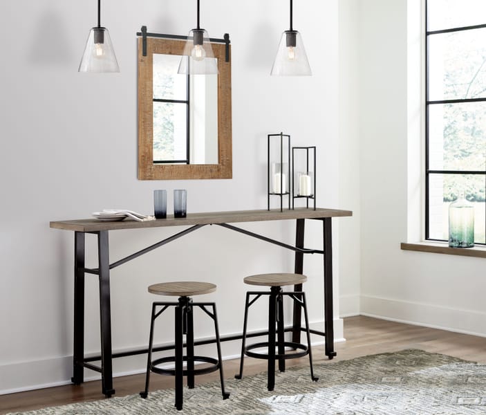 Ashley Dining Room 3 Piece Long Counter Table Set D334-52-024-2