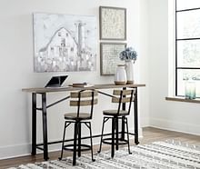 Ashley Dining Room 3 Piece Long Counter Table Set D334-52-124-2