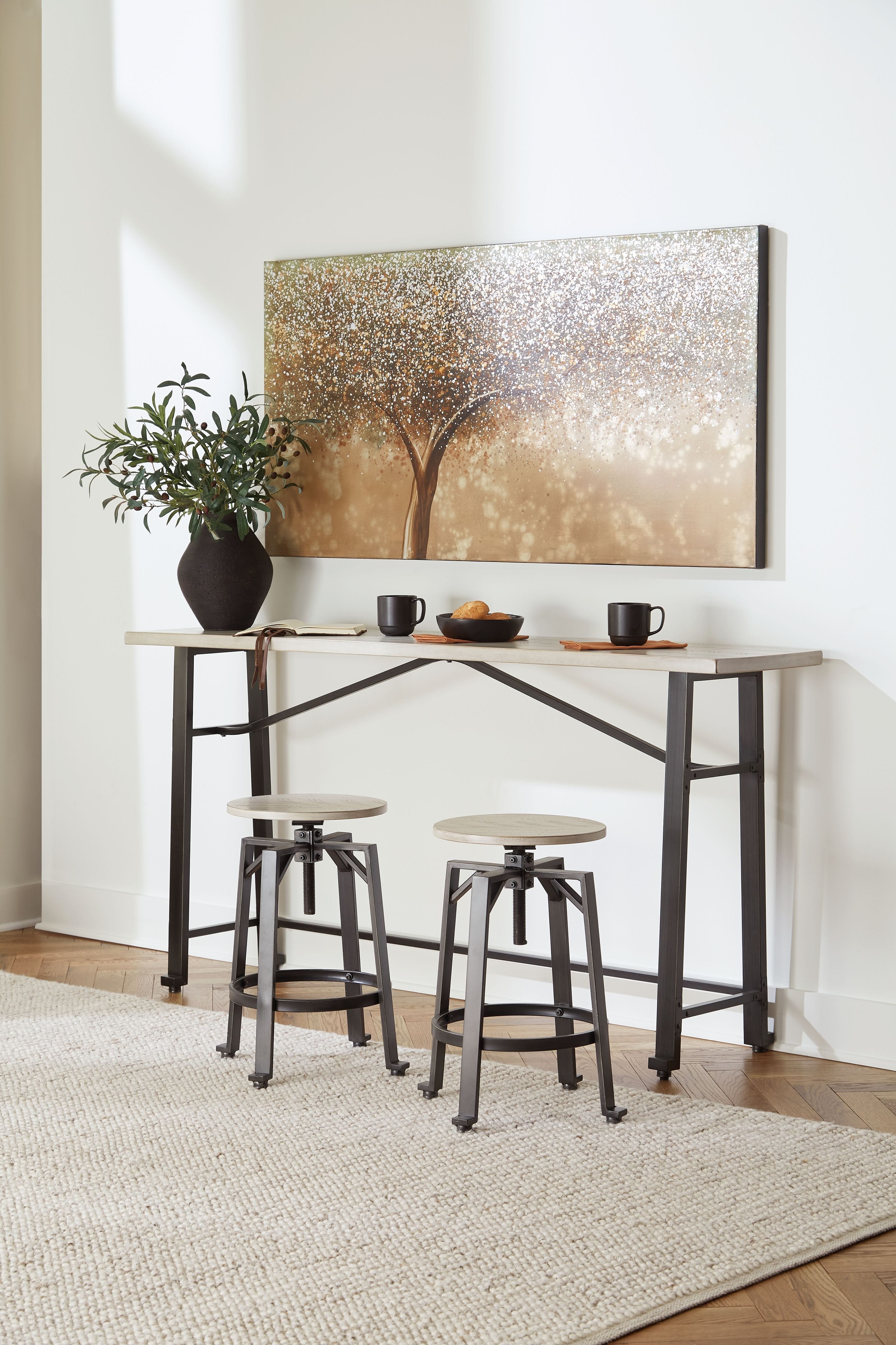 Ashley Dining Room 3 Piece Long Counter Table Set D336-52-024-2