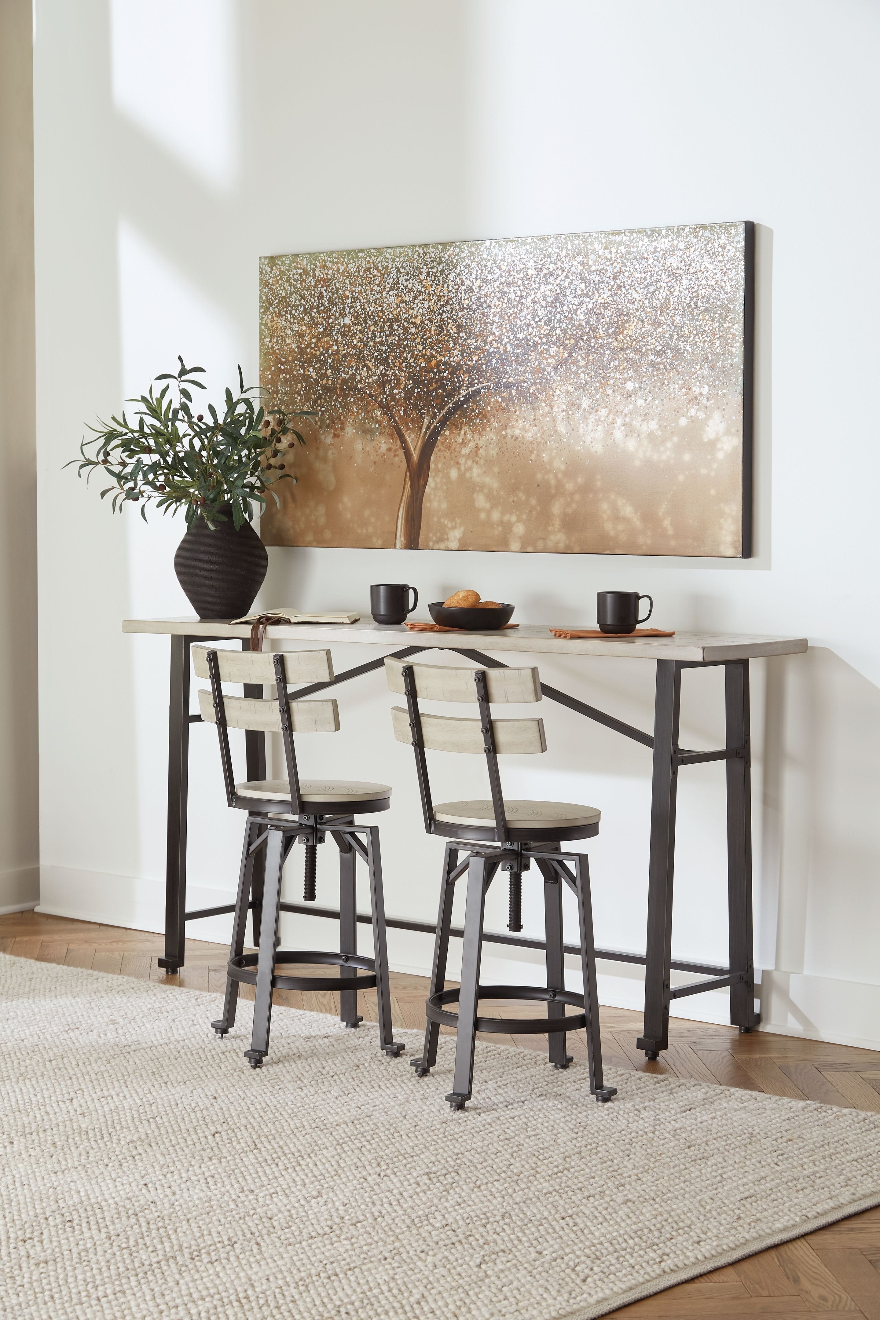 Ashley Dining Room 3 Piece Long Counter Table Set D336-52-124-2