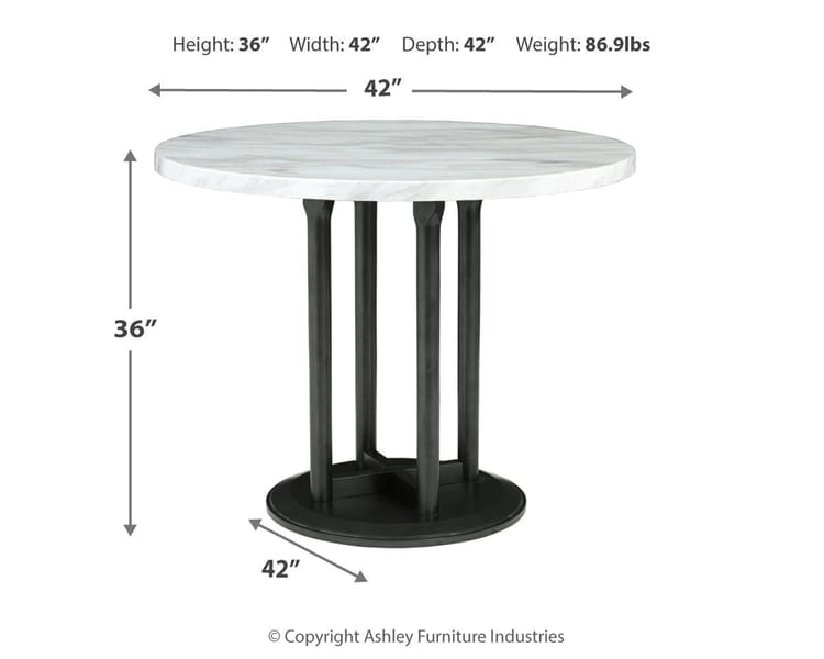 Ashley Dining Room Round Dining Room Counter Table D372-23