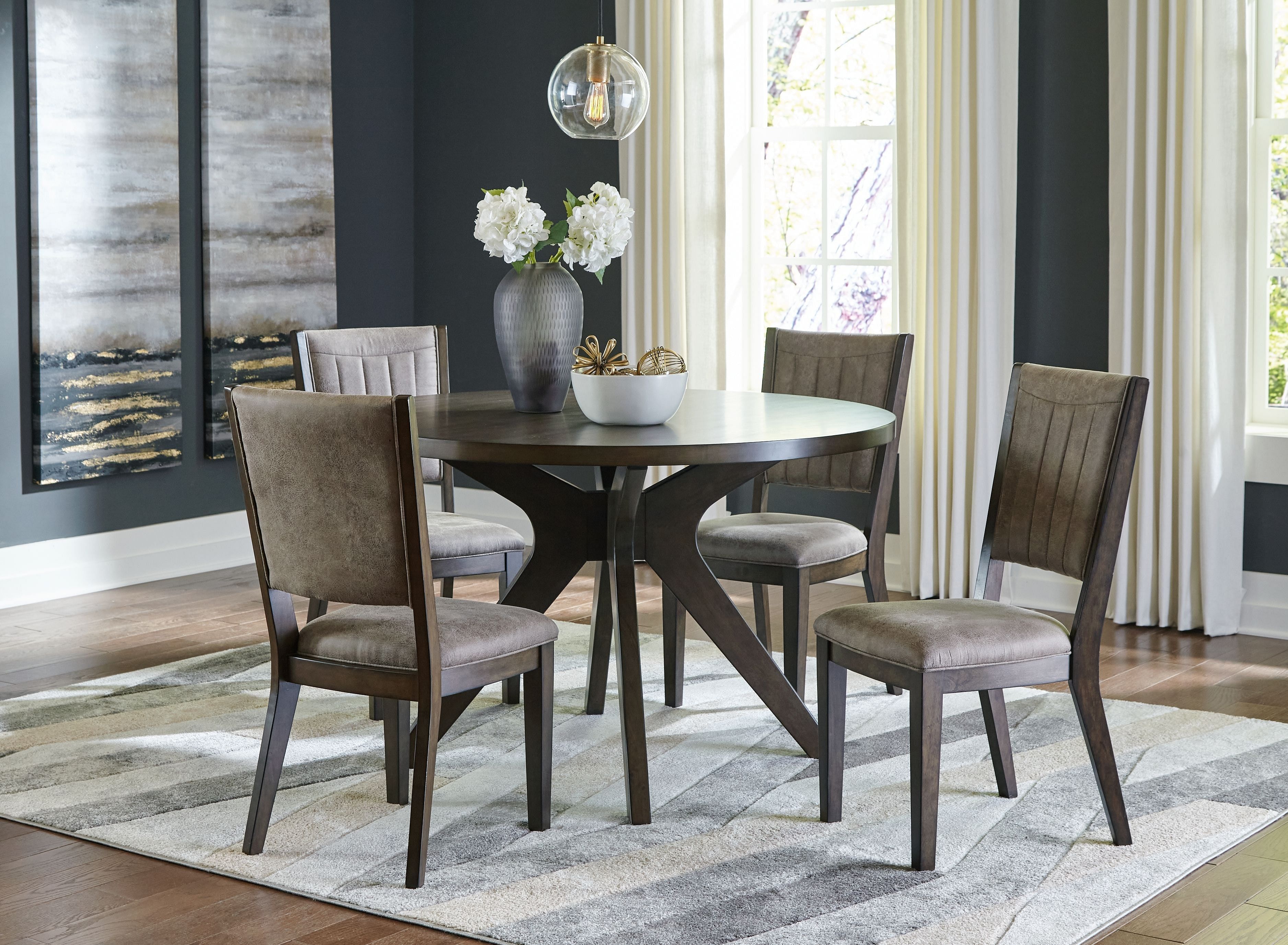 Ashley Dining Room 5 Piece Dining Room Table Set D...
