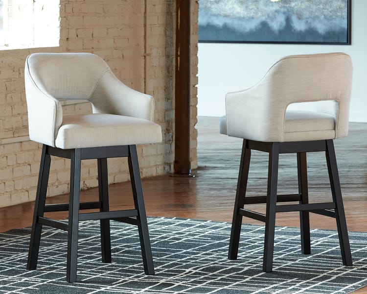 Ashley Dining Room Tall Upholstered Swivel Barstool (QTY 2) D380-730