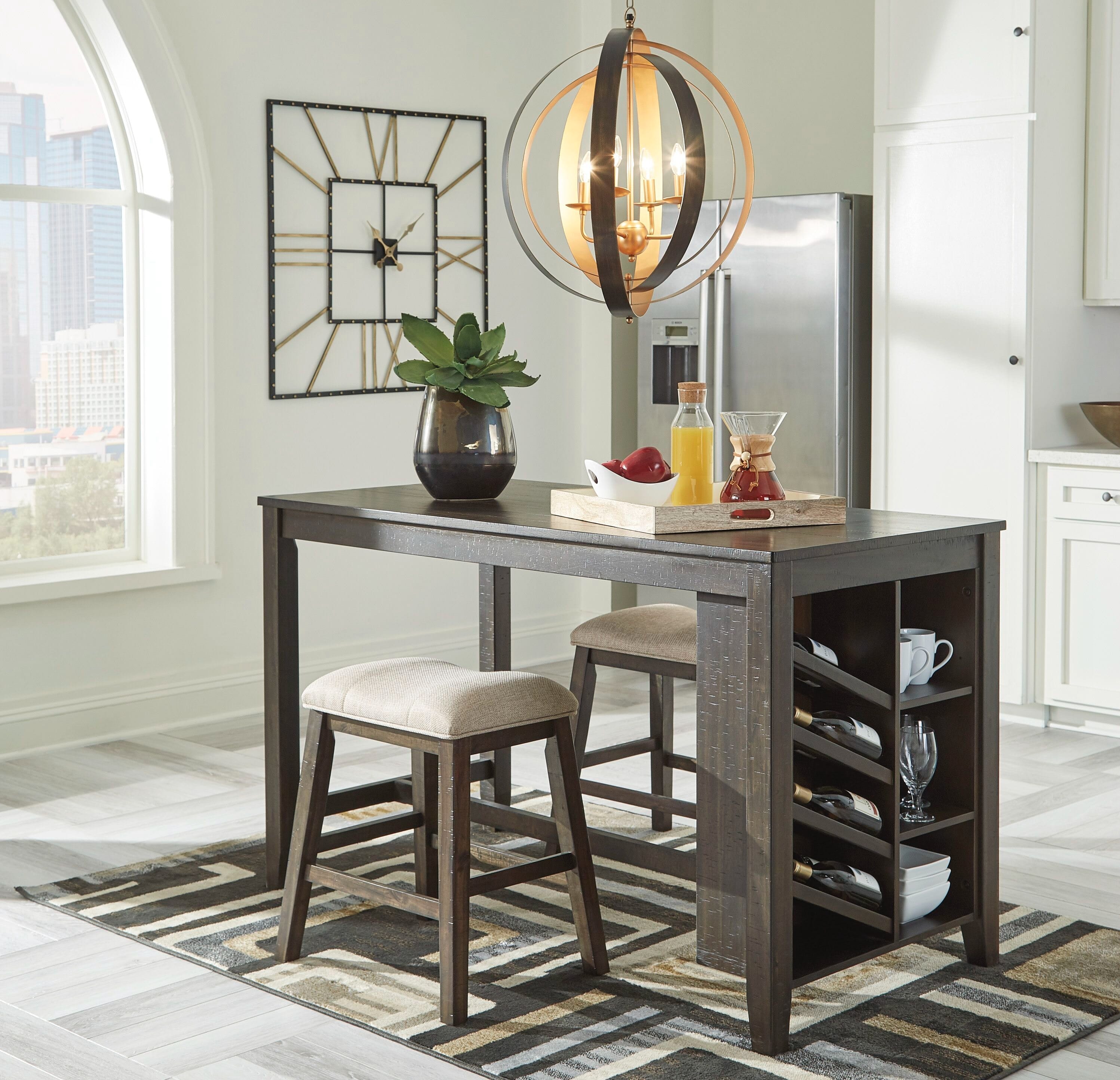 Ashley Dining Room 3 Piece Rectangular Counter Table Set D397-32-024-2