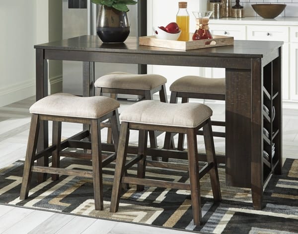 Ashley Dining Room 5 Piece Rectangular Counter Table with Storage Set D397-32-024-4