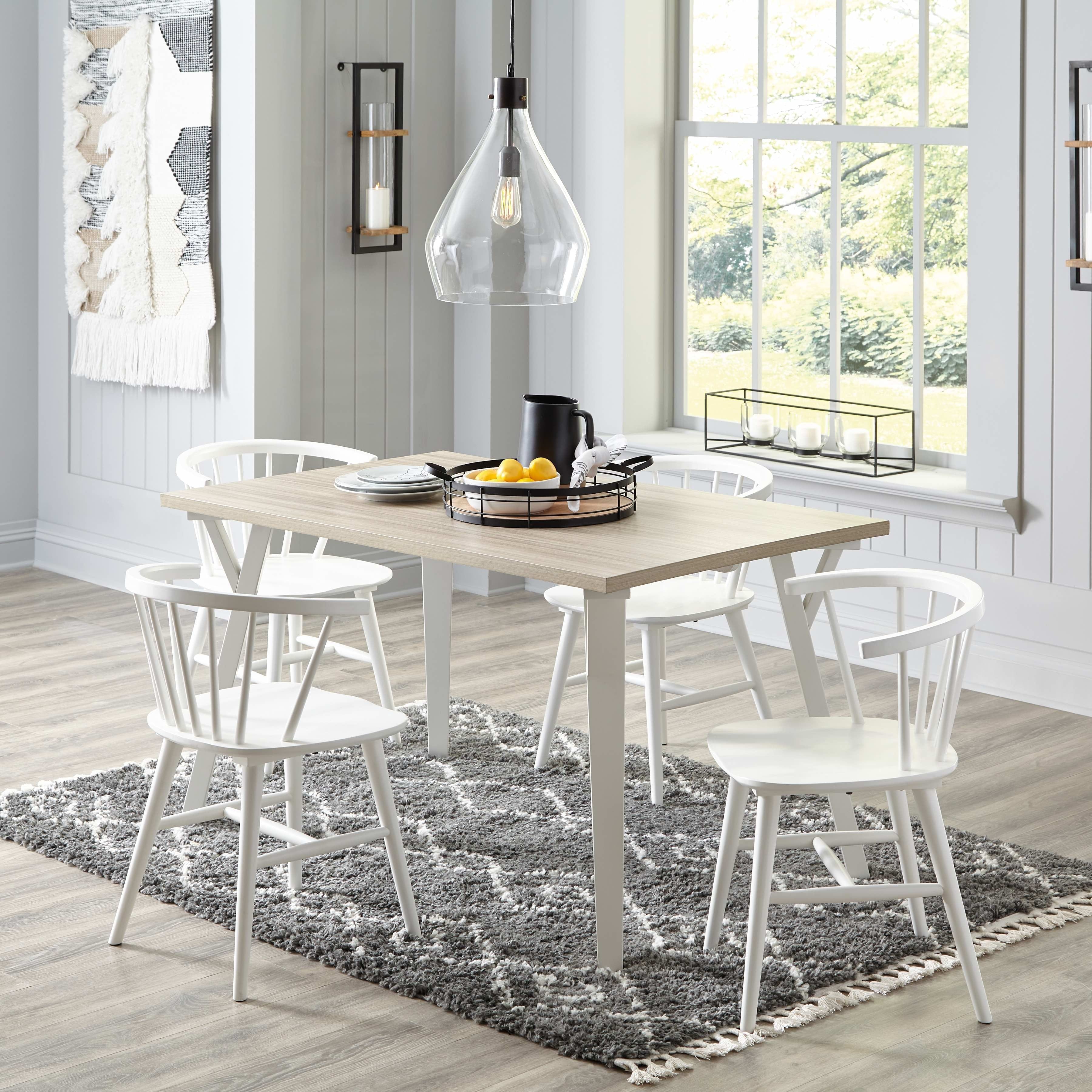 Ashley Dining Room 5 Piece Rectangular Dining Table Set D407-25-01-4