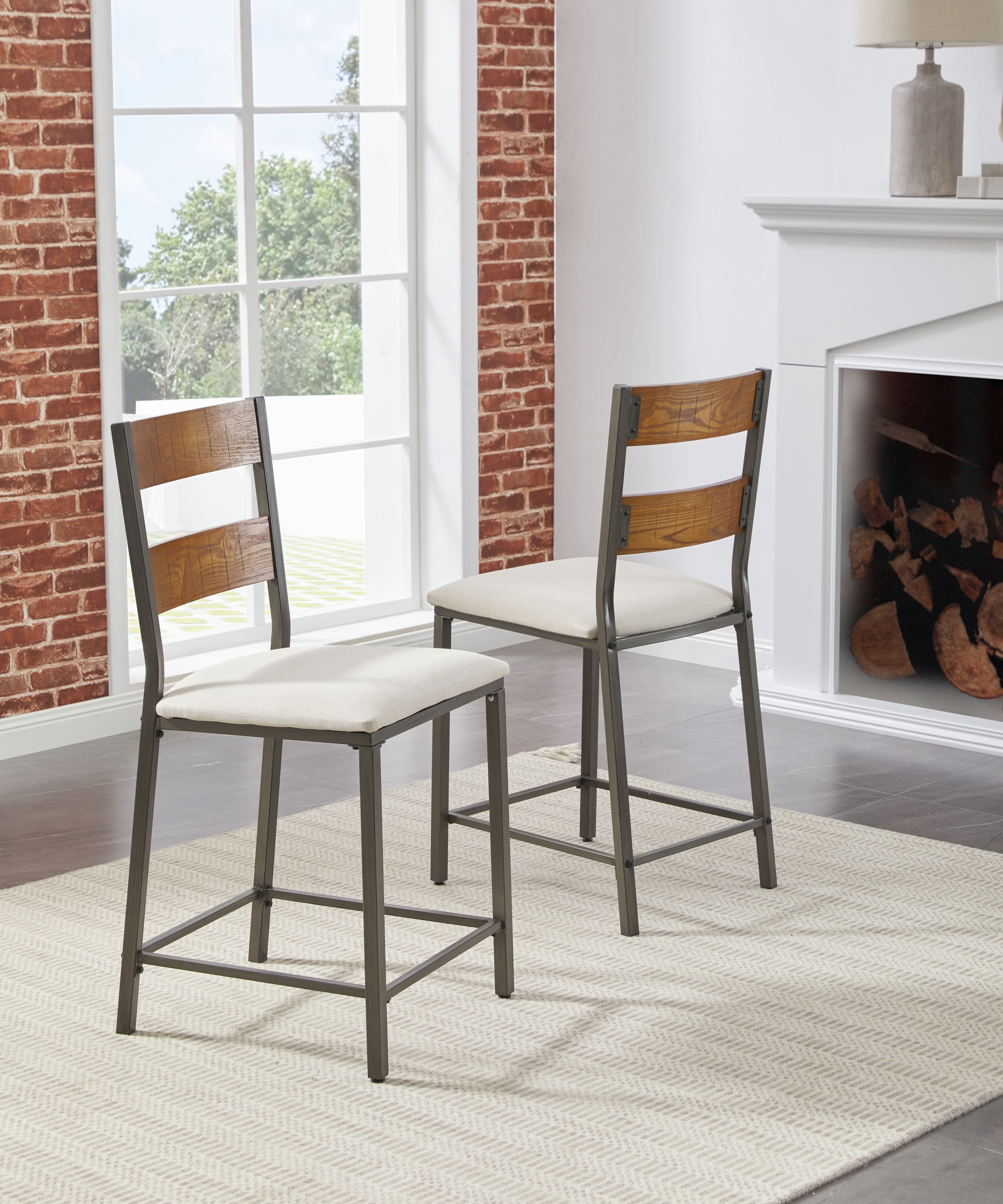 Ashley Dining Room Upholstered Barstool (QTY 2) D4...