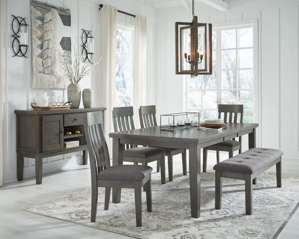 Ashley Dining Room 7 Piece Rectangular Dining Room Buttery Extension Table Set D589-35-01-4-00-60