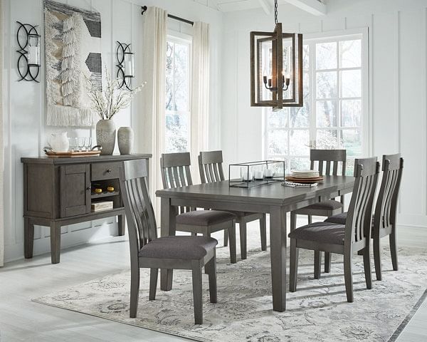 Ashley Dining Room 8 Piece Rectangular Dining Room Butterfly Extension Table Set D589-35-01-6-60