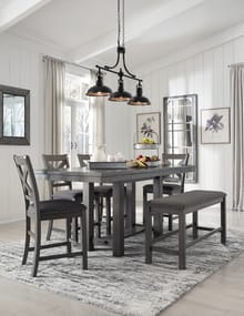 Ashley Dining Room 6 Piece Dining Set D629-32-124-4-09