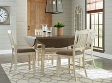 Ashley Dining Room 5 Piece Round Drop Leaf Counter Table Set D647-13-124-4