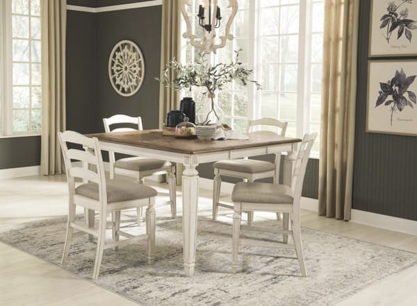 Ashley Dining Room 5 Piece Dining Room Counter Extension Dining Set D743-32-124-4
