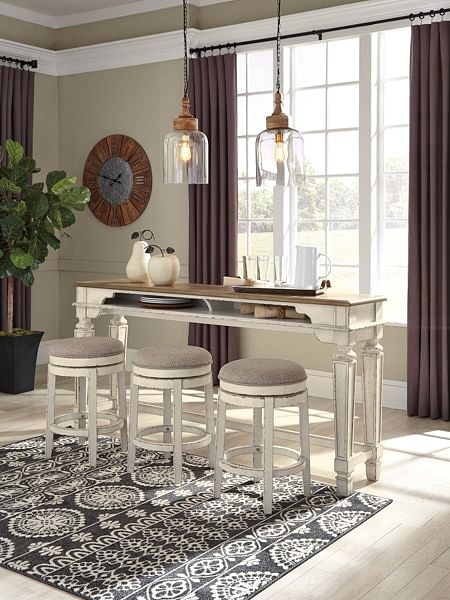Ashley Dining Room 4 Piece Long Counter Table Set D743-52-024-3